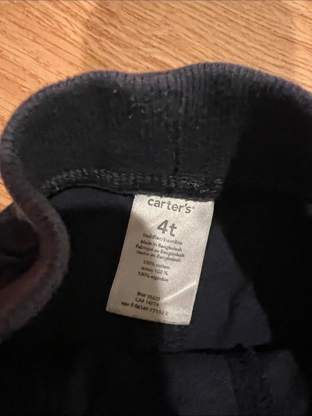 Carter's Navy Knit Shorts with White Drawstring